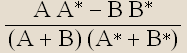 (A A^* - B B^*)/((A + B) (A^* + B^*))