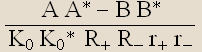 (A A^* - B B^*)/(K_0 K_0^*   R_ + R_ - r_ + r_ -)