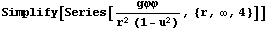 Simplify[Series[gφφ/(r^2 (1 - u^2)), {r, ∞, 4}]]