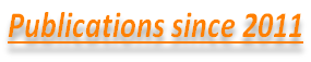 Publications since 2011