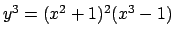 $ y^3=(x^2+1)^2(x^3-1)$