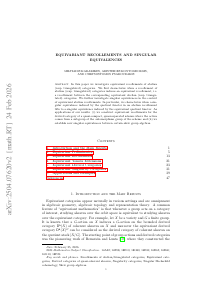 Equivariant recollements and singular equivalences