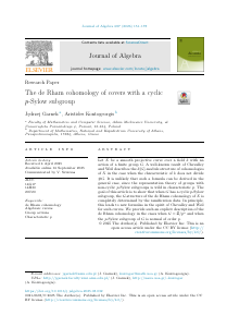 The de Rham cohomology of covers with a cyclic \(p\)-Sylow subgroup