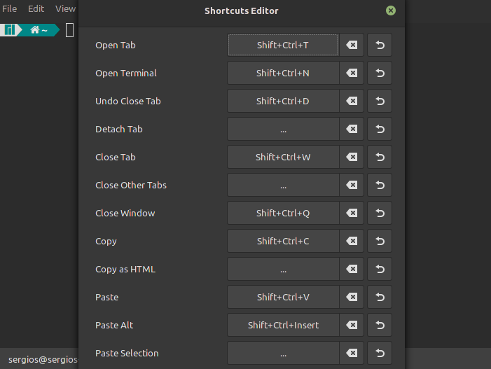 Termianl Shortcuts