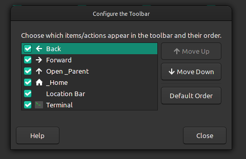 Toolbar Editor