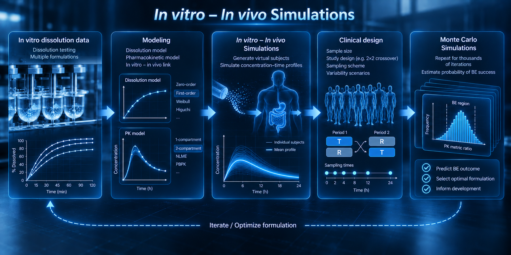 In Vitro - In Vivo Simulations (IVIVS)
