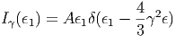                    4
I(ϵ1) = Aϵ1(ϵ1 - -2ϵ)
                   3
