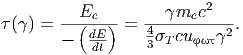                           2
() =  --E(e-)-=  ---mec----.
        -  dE-    4T cu2
           dt     3  