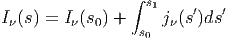                 ∫ s1    ′   ′
I(s) = I(s0) + s  j(s)ds
                  0
