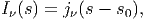 I(s) = j(s - s0),
