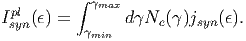          ∫
 pl        max
Isyn(ϵ) =  min dNe ()jsyn(ϵ).
