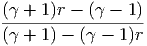 ( + 1)r - ( - 1)
------------------
( + 1) - ( - 1)r