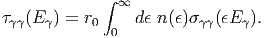             ∫
              ∞
(E) = r0 0  d ϵ n (ϵ)(ϵE ).
