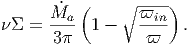         ˙ (    ∘ ----)
  = Ma--  1 -   ϖin- .
       3         ϖ
