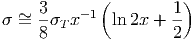     3       (        1)
 ~= --Tx -1 ln 2x + --
    8                2
