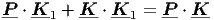 P-⋅ K1-+  K--⋅ K1 = P--⋅ K-
