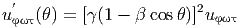 u ′ () = [(1 -  cos)]2u
                         
