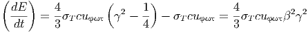(    )             (       )
  dE-  =  4T cu  2 - 1- - T cu = 4-Tcu2 2
  dt      3               4               3
                                                                          

                                                                          
